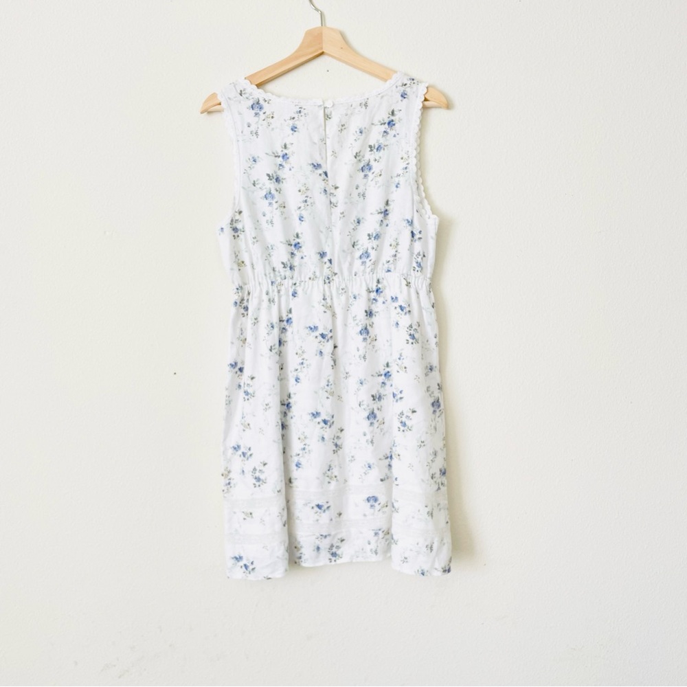 NWOT Reformation SIZE 10 Moss 100% linen white floral mini dress in Madeline - Picture 6 of 7